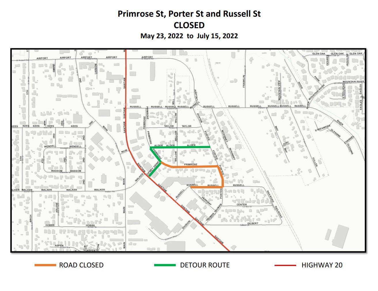 lebanon road closure